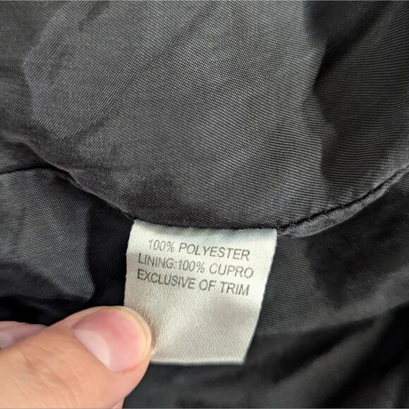 Rtr szXS x-small KAUFMAN FRANCO Black Zipper Jacket oversized long bomber - Picture 11 of 12